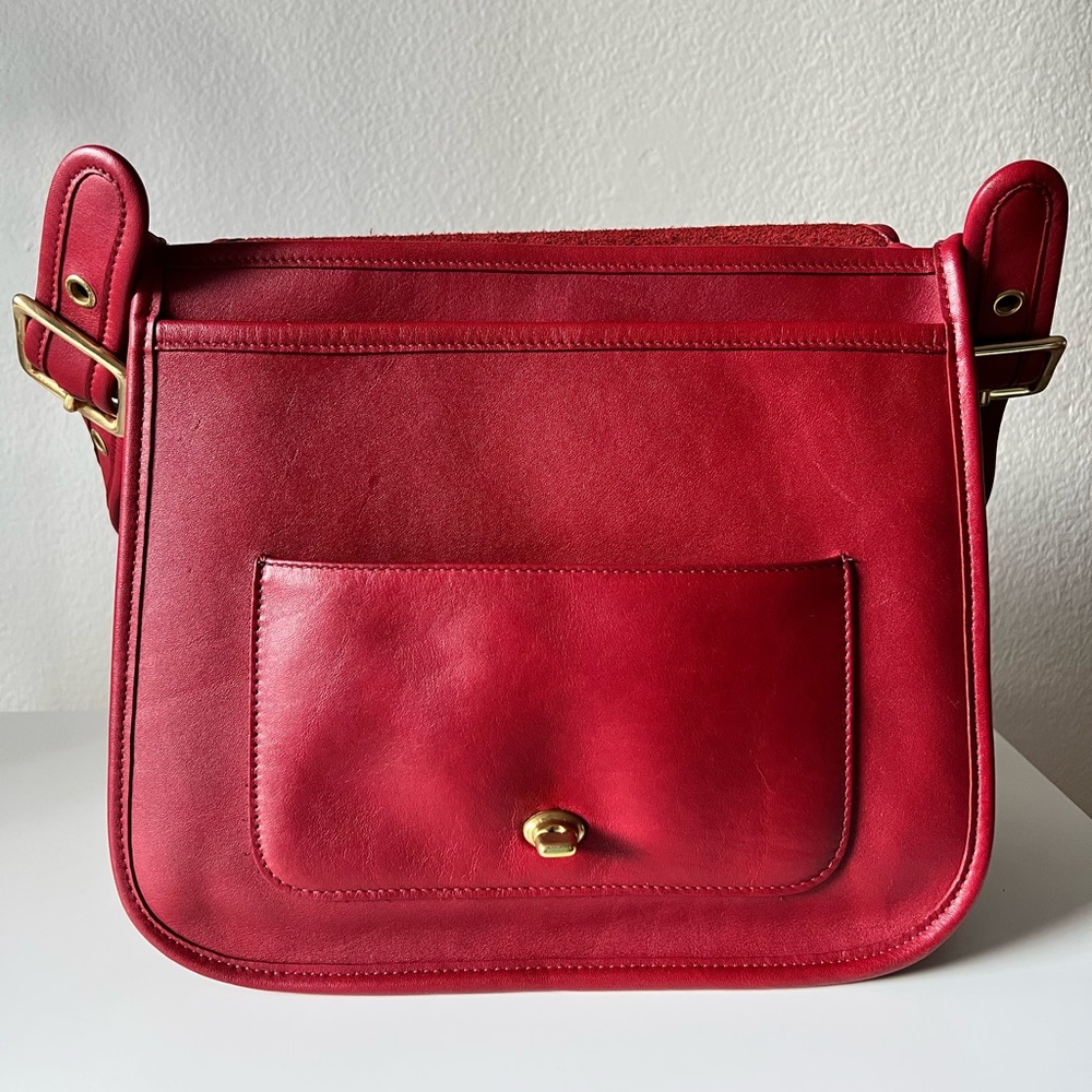 Coach Red Leather Shoulder Bag - Picture 8 of 10